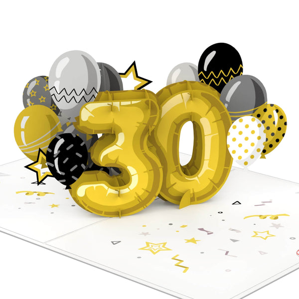 Card pop-up al 30 ° compleanno