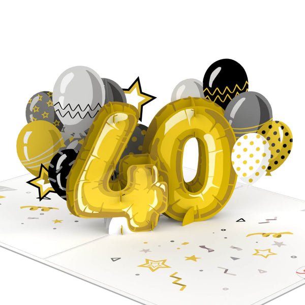 Card pop-up del 40 ° compleanno