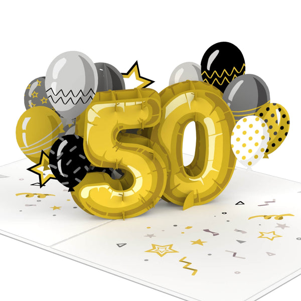 Card pop-up del 50 ° compleanno