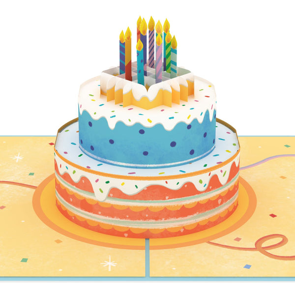 Carta pop-up della torta di compleanno